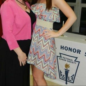 Strapless high-low dress